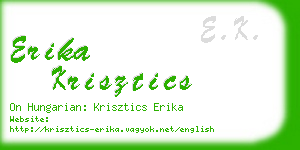 erika krisztics business card